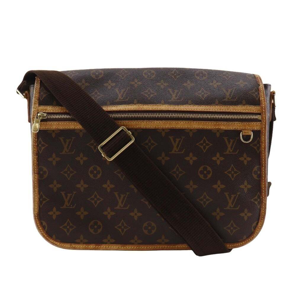 LOUIS VUITTON Authentic Brown Monogram Canvas Messenger Shoulder Bag